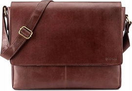 Leabags Oxford torba na ramię skórzana torba na laptopa