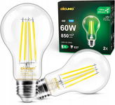 2x Żarówka LED E27 4W 2700 K DiCUNO Edison Filament Kulka Ozdobna Retro