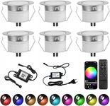 6 RGB LED Wpuszczane oświetlenie podłogowe Zewnętrzne WiFi DC12 V