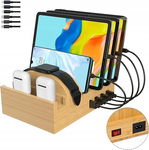7-portowa Stacja ładująca do wielu urządzeń Alltripal Bamboo