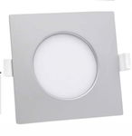 Reflektor sufitowy kwadratowy Lumare srebrny 6W 400lm, 115x115mm