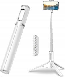 Selfie stick TONEOF AB202 max biały kijek statyw vlog wakacje pilot 152CM`