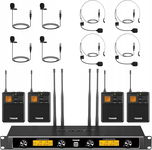 System mikrofonów bezprzewodowych TONOR UHF 2x15 kanałów nadajniki Bodypack