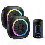TECKNET BEZPRZEWODOWY DZWONEK 1300FT 60 MELODII IP66 RGB BATERIA 4,5 ROKU