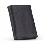 Portfel mały Donbolso carbon skóra z RFID carbon