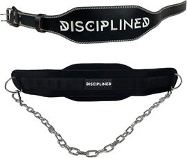 ZESTAW PAS SKÓRZNAY + PAS DO PODCIĄGANIA/DIPÓW Z ŁAŃCUCHEM ROZMIAR M 120CM