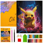 Haft Diamentowy dla dzieci Pokemon Diamond Painting Mozaika 40x50 cm Oh Art