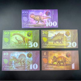 Banknoty Kolekcjonerskie Fantasy - Seria Dinozaurów 5 sztuk UNC UV xshop