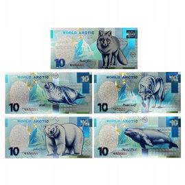 Banknoty Kolekcjonerskie WORLD ARCTIC Zestaw Arktyczny UNC  blikshop