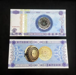 1 Bitcoin  Banknot Kolekcjonerski BTC ETF Kryptowaluty UNC blikshop-pl