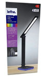 Lampa biurkowa RGB czarna z kwadratową podstawą Lethe