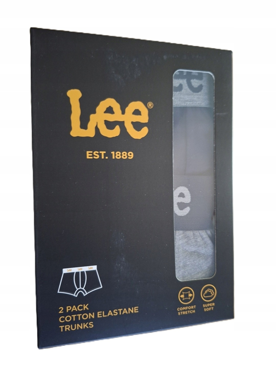 Bokserki męskie LEE 2-pack rozmiar L granat/szary