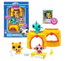 LITTLEST PET SHOP Zestaw JUNGLE + 3 figurki nowy
