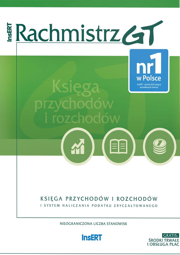 InsERT Rachmistrz GT księga przychodów i rozchodów dla firm i biur rachunkowych