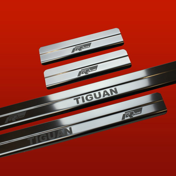Listwa progowa VOLKSWAGEN TIGUAN MK1 RLINE Stal nierdzewna 304 połysk