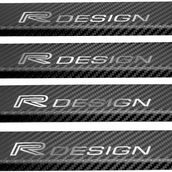 Listwa progowa VOLVO XC60 MK2 R DESIGN Stal nierdzewna  carbon