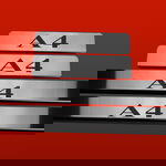 Listwa progowa AUDI A4 B8 Stal nierdzewna 304 połysk napis A4 4szt