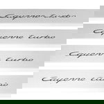 Listwa progowa do Porsche Cayenne 9Y0 - Stal nierdzewna 304, 4szt, czarne litery
