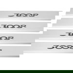 Listwa progowa PEUGEOT 3008 MK2 Stal nierdzewna 304 mat z czarnymi literami 4szt