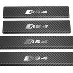 Listwa progowa AUDI A4 B9 RS4 Stal nierdzewna 304 carbon 4szt