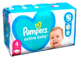 Pieluchy Pampers Active Baby 4 (9-14kg) - 132szt