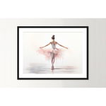 Elegancja Tańca – Balerina w Różowym Tutu - 100x70 cm - bez ramy