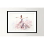 Elegancja Tańca – Balerina w Różowym Tutu - 50x40 cm - bez ramy