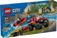 LEGO 60412 City - Terenowy wóz strażacki z łodzią ratunkową