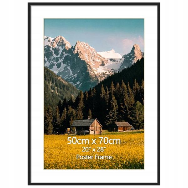 Ramka EYMPEU 50x70 czarna na ścianę i stół do biur i mieszkań
