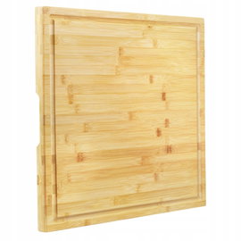 Deska Utoplike XL Naturalny bambus 50.7x50.7x2.5 cm z rowkiem na sok