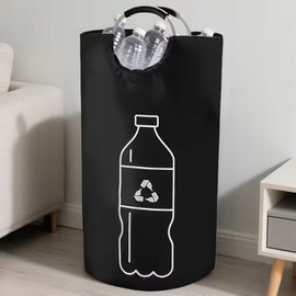 Pojemnik do segregacji czarny składany 100 l tworzywo sztuczne