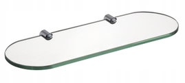 Regał HomeHeng E3308-35HC przezroczysty chrom 35x12cm szkło hartowane