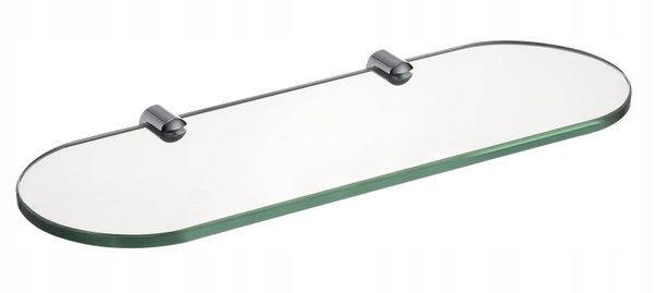 Regał HomeHeng E3308-35HC przezroczysty chrom 35x12cm szkło hartowane