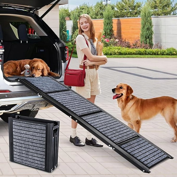 Rampa dla psa do samochodu 180x50 cm składana aluminiowa 70 kg