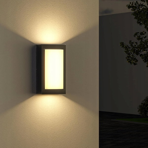 Lampa zewnętrzna ścienna LED 16W 1200lm IP65 czarna 3000K