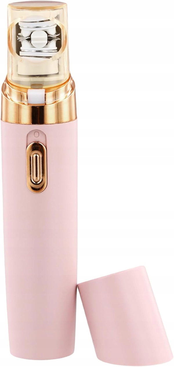 Depilator do twarzy damski LED bezbolesny USB mini epilator różowy