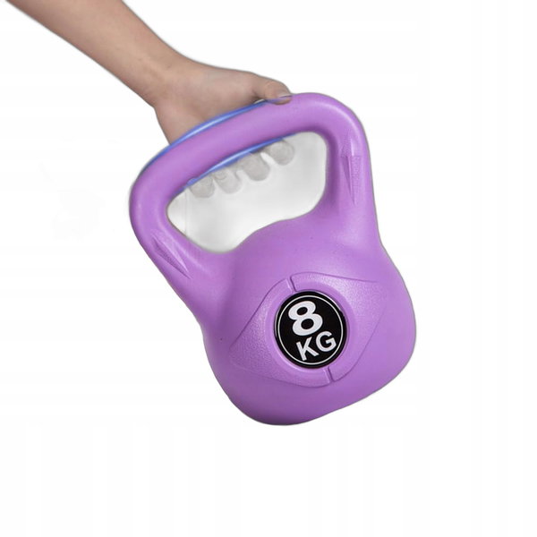 Kettlebell 8KG ergonomiczny uchwyt betonowa waga