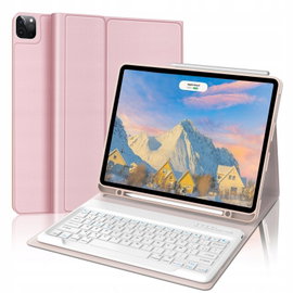 Klawiatura FOGARI iPad Pro 12.9 AZERTY różowa Bluetooth magnetyczna