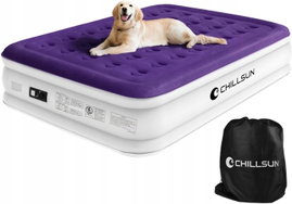 Materac dwuosobowy CHILLSUN 191x99x46 cm fioletowy
