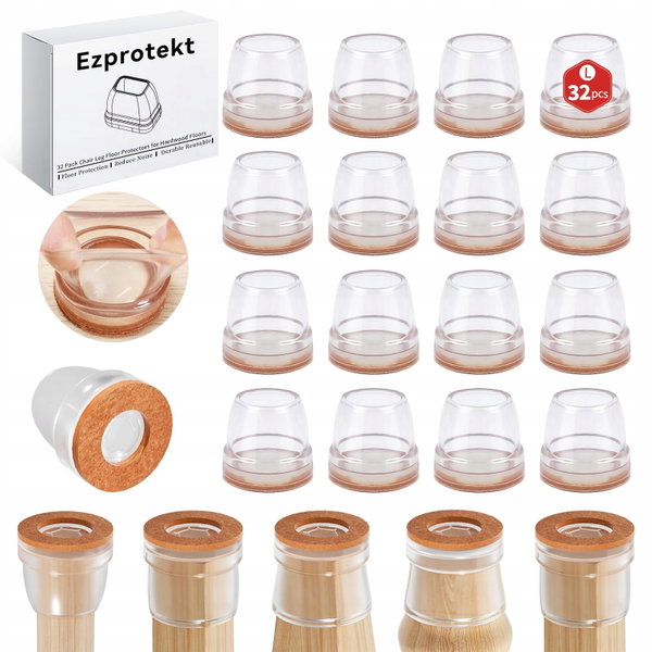Pokrowce Ezprotekt 32P przezroczyste 3.2cm silikonowe ochraniacze
