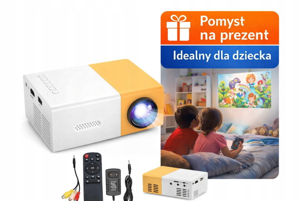 Projektor Dla Dzieci Mini LED Bajki Filmy Mały Przenośny HDMI USB