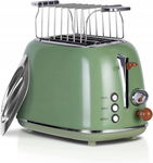 Toster Wiltal Retro Zielony |na 2 Kromki | Stylowy Design