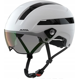 ALPINA Unisex - Dorośli, SOHO VISOR V Kask rowerowy, white matt, 55-59 cm