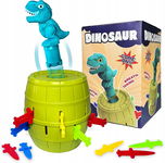 GRA ZRĘCZNOŚCIOWA DINOZAUR POP UP RODZINNA GRA MIECZE BECZKA
