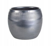 Doniczka 13 cm x 15 x 13 cm średnica 12 cm ceramika chrom