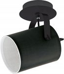 LAMPA SUFITOWA PLAFON OKRĄGŁY 18x12x12 CM CZARNY 33645