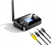 ODBIORNIK NADAJNIK AUDIO BLUETOOTH 5.1 Z EKRANEM LCD