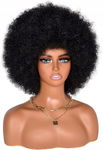 PERUKA WŁOSY AFRO LATA 70' SPRĘŻYSTE LOKI CZARNE OMBRE + KOKCZYKI GRATIS