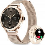 SMARTWATCH ZEGAREK POŁĄCZENIA POWIADOMIENIA NIOLINA ZŁOTY RÓŻOWY