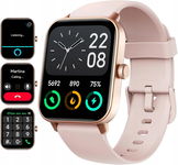 SMARTWATCH ZEGAREK PROSTOKĄTNA KOPERTA 1,8'' WIADOMOŚCI SPORT IDW19 RÓŻOWY